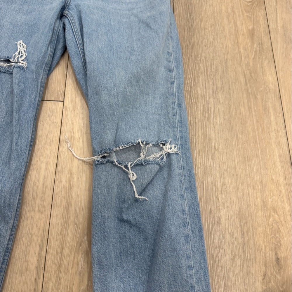 Abercrombie and fitch medium wash 90's straight ultra high rise jeans size 10 - Picture 3 of 5